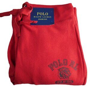 Polo Ralph Lauren Fleece Joggers Men's Size S Red Comfort Sweatpants NWT